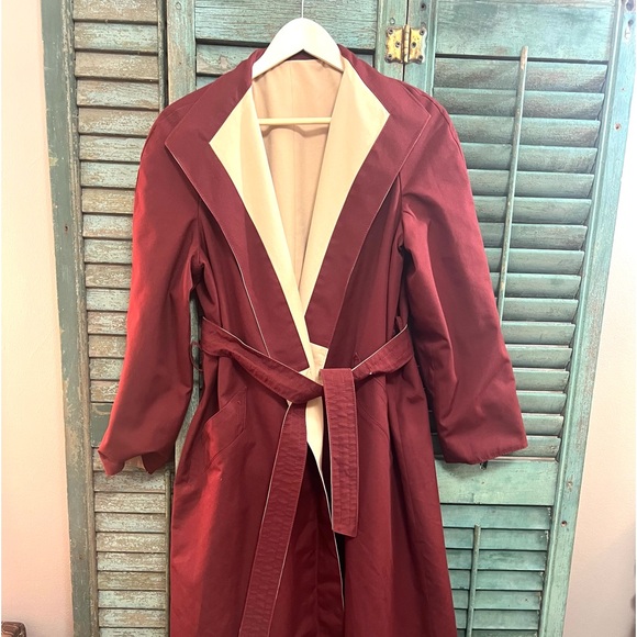 Vintsge aigner coat reversible long trench size 12 - Picture 1 of 7
